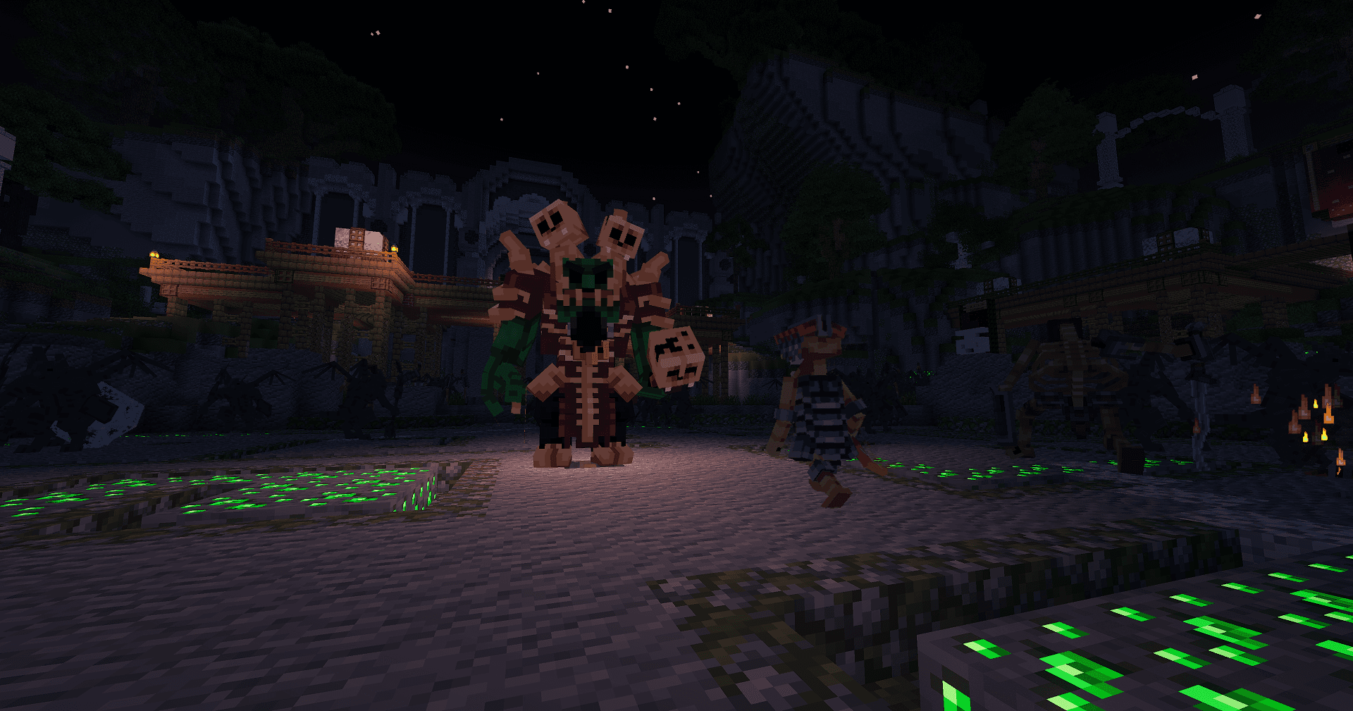Dungeon boss arena with enemies in NobleMC