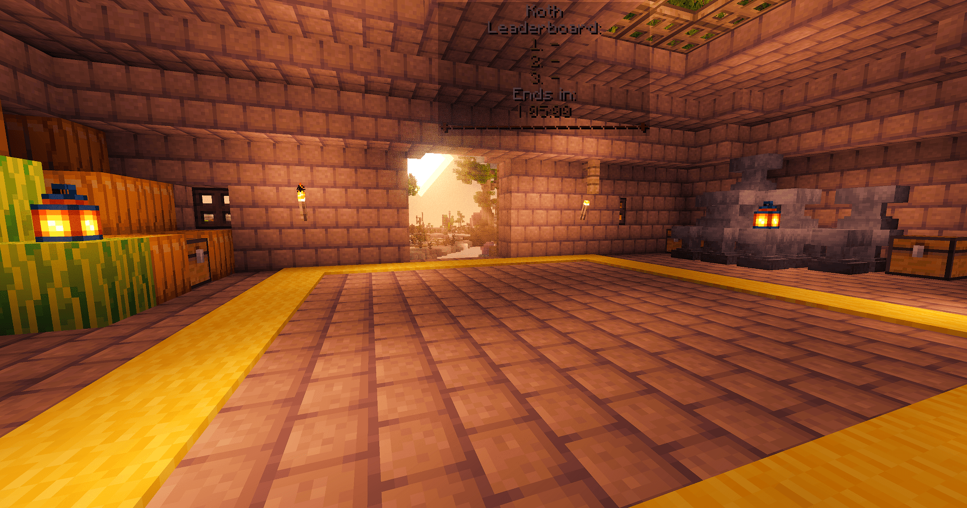 Warp PvP KOTH room with leaderboard in NobleMC